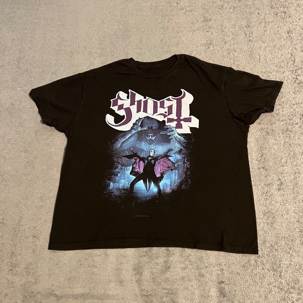 Ghost Band Shirt Ultimate Tour Named Death 2019 Black Mens 2XL Cardinal Copia